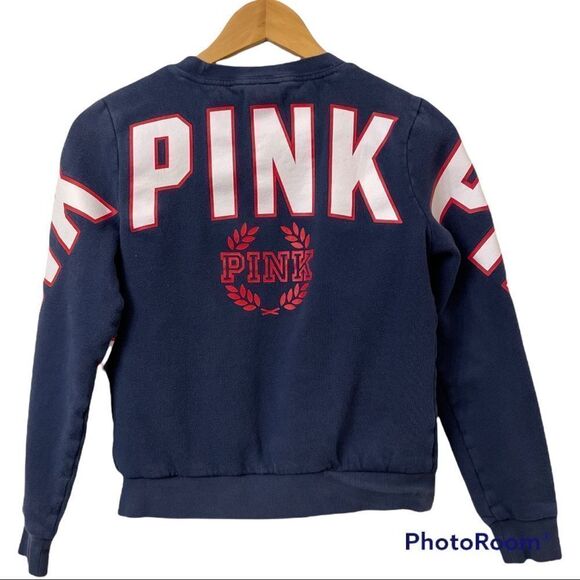 VS PINK navy graphic pullover sweatshirt - Picture 4 of 5